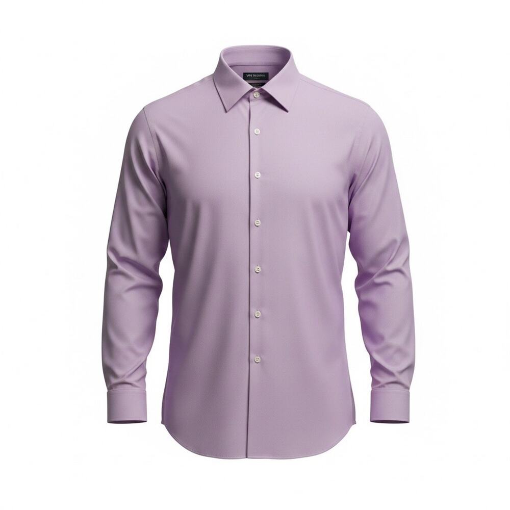 Men's Van Heusen Lavender Big & Tall Poplin Long Sleeve Dress Shirt